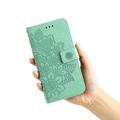 Honor 600 Smart Mandala Wallet Case with Wrist Strap - Mint Green