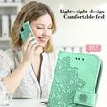 Honor 600 Smart Mandala Wallet Case with Wrist Strap - Mint Green