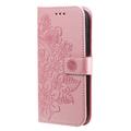 Honor 600 Smart Mandala Wallet Case with Wrist Strap - Pink