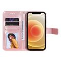 Honor 600 Smart Mandala Wallet Case with Wrist Strap - Pink