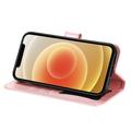 Honor 600 Smart Mandala Wallet Case with Wrist Strap - Pink