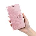 Honor 600 Smart Mandala Wallet Case with Wrist Strap - Pink