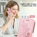 Honor 600 Smart Mandala Wallet Case with Wrist Strap - Pink