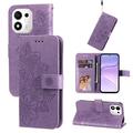 Honor 600 Smart Mandala Wallet Case with Wrist Strap - Purple