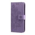 Honor 600 Smart Mandala Wallet Case with Wrist Strap - Purple