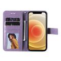 Honor 600 Smart Mandala Wallet Case with Wrist Strap - Purple