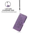 Honor 600 Smart Mandala Wallet Case with Wrist Strap - Purple