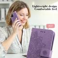 Honor 600 Smart Mandala Wallet Case with Wrist Strap - Purple