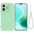 Honor 600e/600 Lite/X80i Liquid Silicone Case with Hand Strap - Green