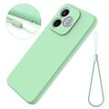 Honor 600e/600 Lite/X80i Liquid Silicone Case with Hand Strap - Green