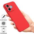 Honor 600e/600 Lite/X80i Liquid Silicone Case with Hand Strap - Red