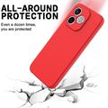 Honor 600e/600 Lite/X80i Liquid Silicone Case with Hand Strap - Red