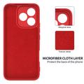 Honor 600e/600 Lite/X80i Liquid Silicone Case with Hand Strap - Red