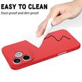 Honor 600e/600 Lite/X80i Liquid Silicone Case with Hand Strap - Red