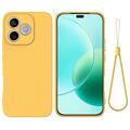 Honor 600e/600 Lite/X80i Liquid Silicone Case with Hand Strap - Yellow
