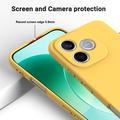 Honor 600e/600 Lite/X80i Liquid Silicone Case with Hand Strap - Yellow