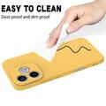 Honor 600e/600 Lite/X80i Liquid Silicone Case with Hand Strap - Yellow