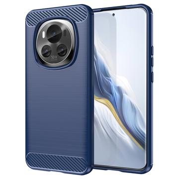 Honor Magic6 Brushed TPU Case - Carbon Fiber - Blue