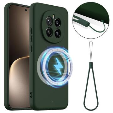 Honor Magic7 Liquid Silicone Case - MagSafe Compatible - Dark Green