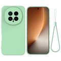 Honor Magic8 Liquid Silicone Case with Hand Strap - Green