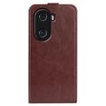 Honor X40i Vertical Flip Case with Card Slot - Brown