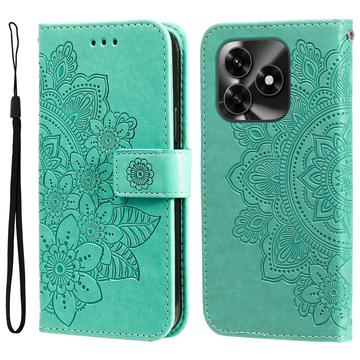 Honor X5c Plus Mandala Series Wallet Case - Green