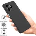 Honor X5d/X5d Plus Liquid Silicone Case with Hand Strap - Black