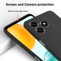 Honor X5d/X5d Plus Liquid Silicone Case with Hand Strap - Black