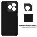 Honor X5d/X5d Plus Liquid Silicone Case with Hand Strap - Black