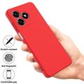Honor X5d/X5d Plus Liquid Silicone Case with Hand Strap - Red