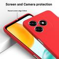 Honor X5d/X5d Plus Liquid Silicone Case with Hand Strap - Red