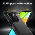Honor X6e Brushed TPU Case - Carbon Fiber - Black