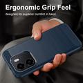 Honor X6e Brushed TPU Case - Carbon Fiber - Blue