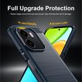 Honor X6e Brushed TPU Case - Carbon Fiber - Blue