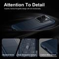 Honor X6e Brushed TPU Case - Carbon Fiber - Blue