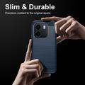 Honor X6e Brushed TPU Case - Carbon Fiber - Blue