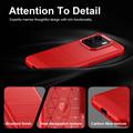 Honor X6e Brushed TPU Case - Carbon Fiber - Red