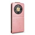 Honor X70/X9d/Magic8 Lite Vertical Flip Case with Stand - Rose Gold