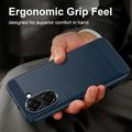 Honor X7e Brushed TPU Case - Carbon Fiber - Blue
