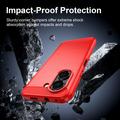 Honor X7e Brushed TPU Case - Carbon Fiber - Red