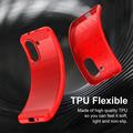 Honor X7e Brushed TPU Case - Carbon Fiber - Red