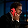 Honor X7e Brushed TPU Case - Carbon Fiber - Red