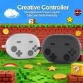 Huawei FreeBuds Pro 5 Retro Gamepad Silicone Case with Carabiner - Dark Grey