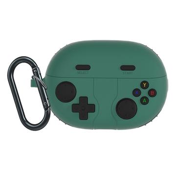 Huawei FreeBuds Pro 5 Retro Gamepad Silicone Case with Carabiner - Green