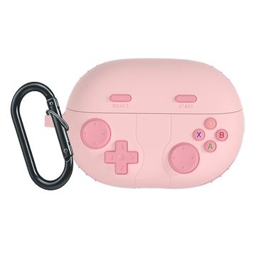 Huawei FreeBuds Pro 5 Retro Gamepad Silicone Case with Carabiner - Pink