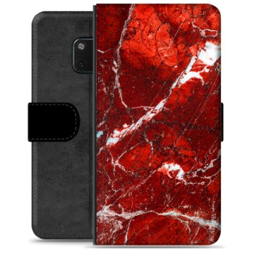 Huawei Mate 20 Pro Premium Wallet Case - Red Marble