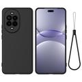 Huawei Nova 15 Liquid Silicone Case with Hand Strap - Black