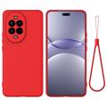 Huawei Nova 15 Liquid Silicone Case with Hand Strap - Red