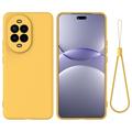 Huawei Nova 15 Liquid Silicone Case with Hand Strap - Yellow