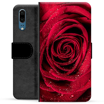 Huawei P20 Premium Wallet Case - Rose